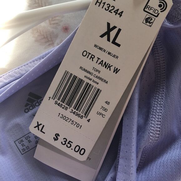 Adidas Primegreen Running Tank Size XL NWT Violet Tone - Picture 4 of 7